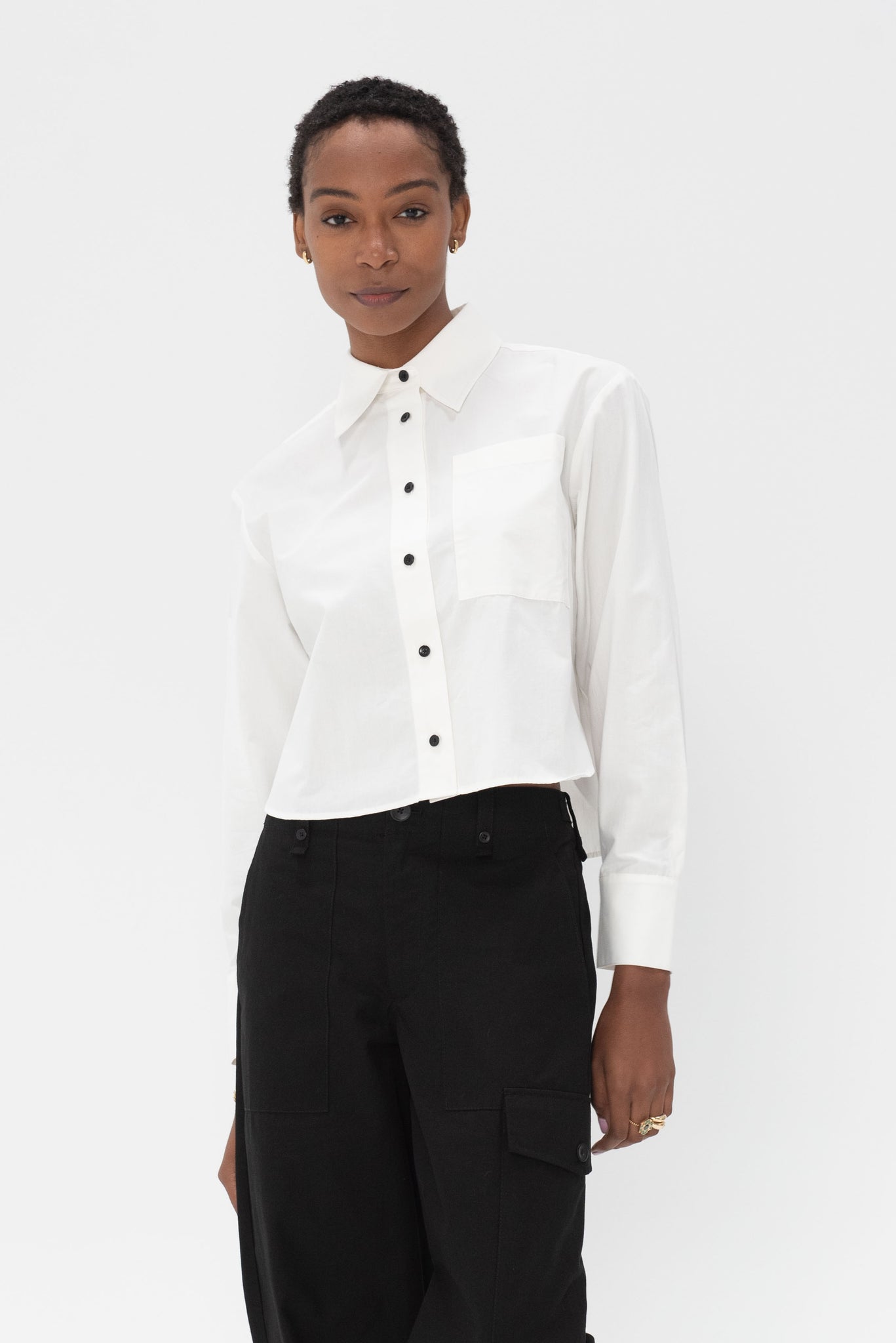 Proenza Schouler White Label - Alma Shirt in Peached Poplin, White