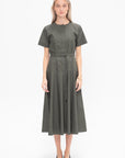 Elizabeth Dress in Parachute Cotton, Dark Spruce