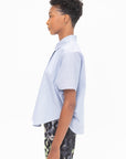 Circle Shirt, Blue & White