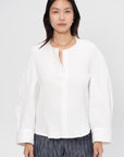 ZERO + MARIA CORNEJO - Long Sleeve Akeo Shirt, White
