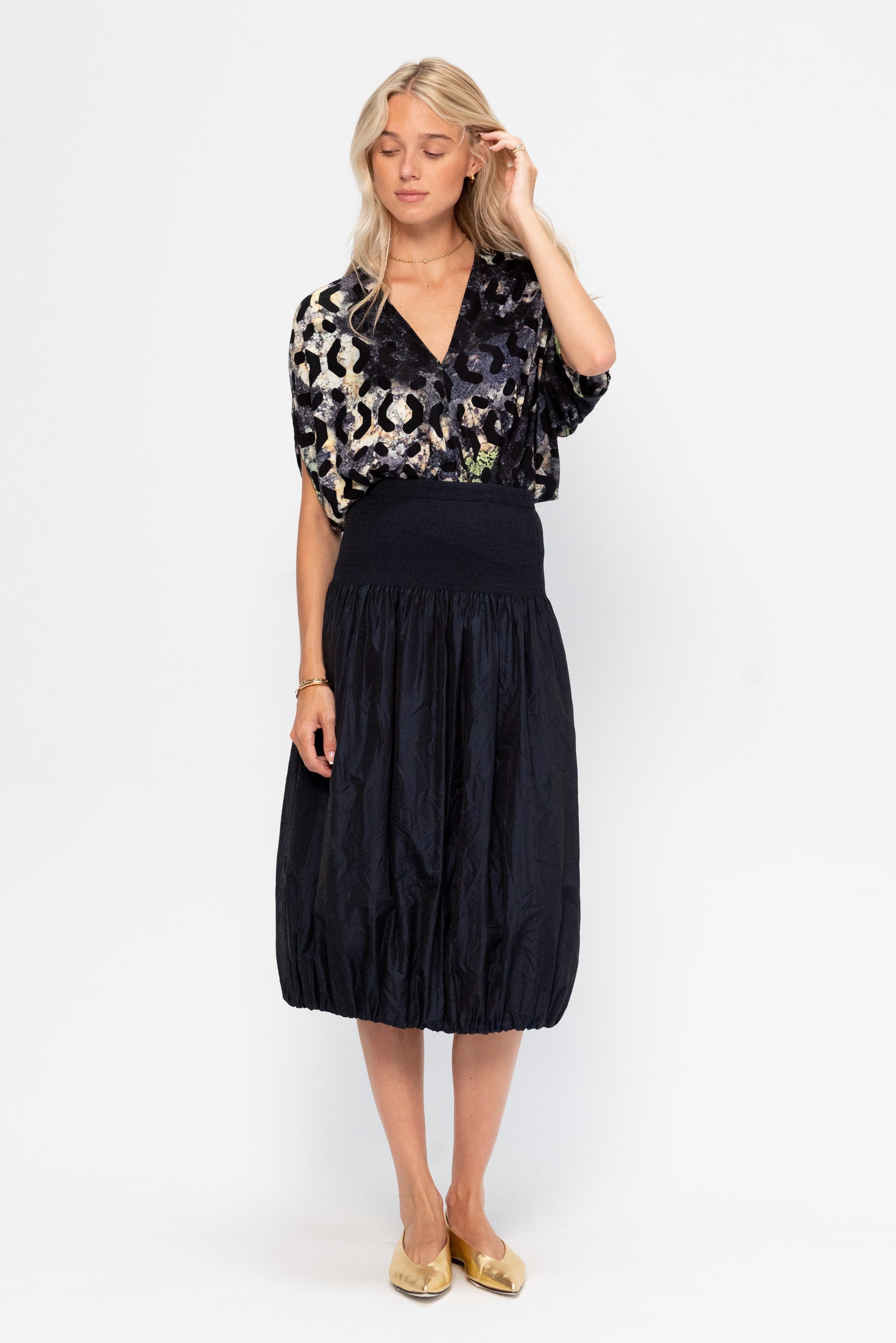 Evia Bubble Skirt, Ink Jet