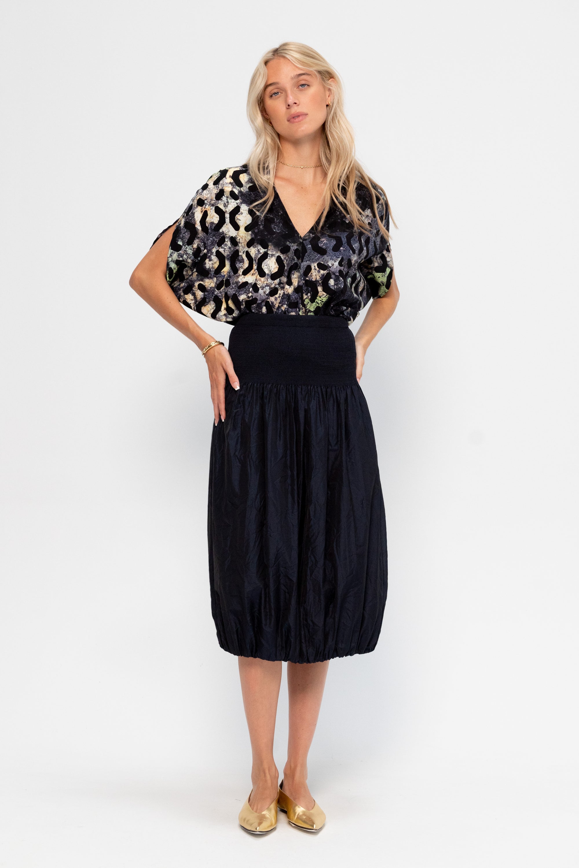 Evia Bubble Skirt, Ink Jet