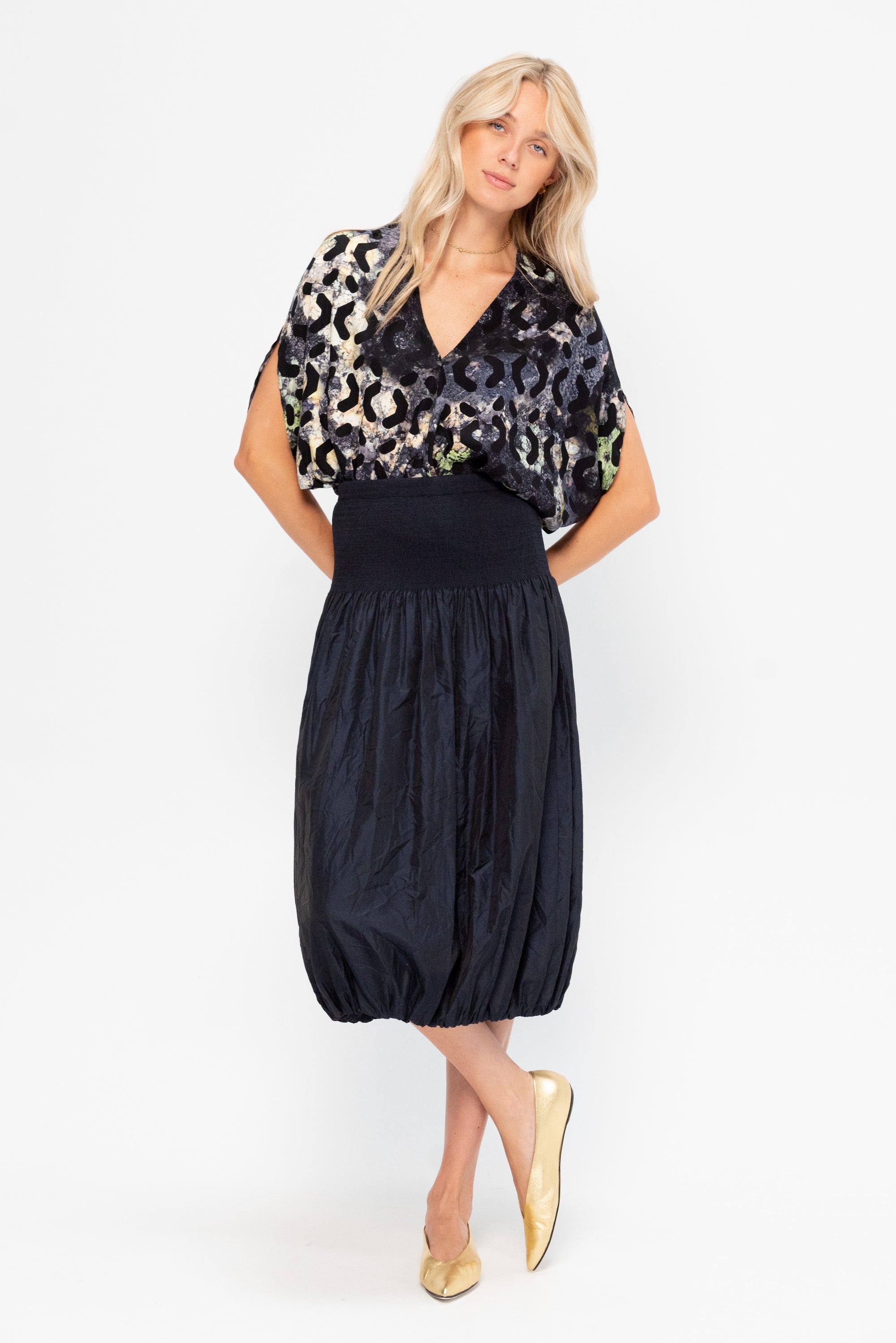 Evia Bubble Skirt, Ink Jet