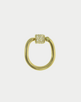 Stoned Trundle Lock Ring, Diamond