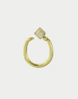 Stoned Trundle Lock Ring, Diamond