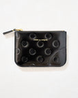 Comme des Garçons - DOTS EMBOSSED LEATHER POUCH, black