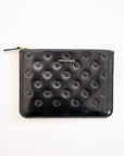 Comme des Garçons - DOTS EMBOSSED LEATHER POUCH, black