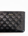 Comme des Garçons - DOTS EMBOSSED LEATHER POUCH, black
