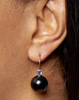Lizzie Fortunato Fine - Comet Earrings in Tanzanite & Black Agate, black