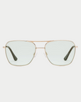 CADDIS - HOOPER READER GLASSES, POLISHED GOLD GREEN