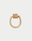 Hand Engraved Trundle Lock Ring, Yellow Gold