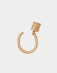 Hand Engraved Trundle Lock Ring, Yellow Gold