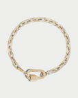 Handmade Biker Chain Bracelet, Yellow Gold