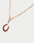 Horse Shoe Pendant, Ruby