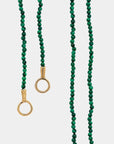 MARLA AARON - MALACHITE ITTY BITTY BEADED STRAND WITH YELLOW GOLD LOOPS