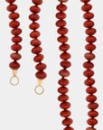 MARLA AARON - RED JASPER STRAND + YG LOOPS