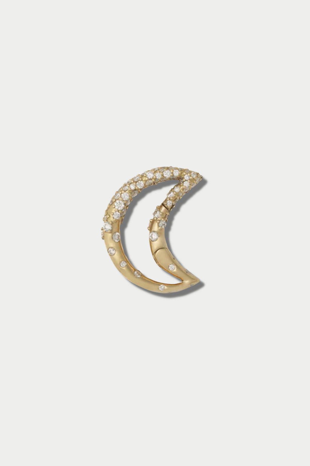 Diamond Dipped Moonlock, Yellow Gold Kick Pleat