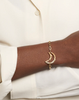 MARLA AARON - Diamond Dipped Moonlock, Yellow Gold