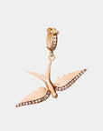 JOANNA DAHDAH - SMALL BIRD PENDANT, yellow gold with brown diamonds