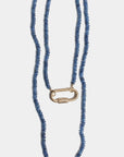 MARLA AARON - KYANITE RONDEL STRAND + Yellow Gold loops