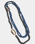 MARLA AARON - KYANITE RONDEL STRAND + Yellow Gold loops
