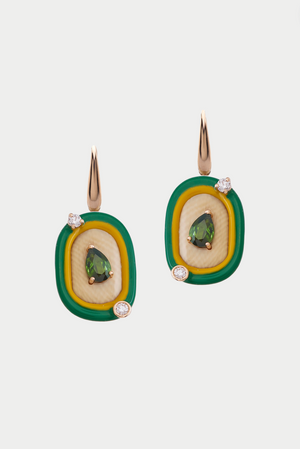 FRANCESCA VILLA - Snowdrop Earrings, Green