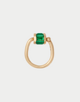 Total Baguette Trundle Lock Ring, Emerald