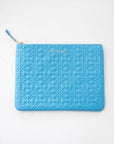 Comme des Garçons - Embossed Leather Pouch, Blue