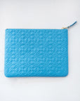 Comme des Garçons - Embossed Leather Pouch, Blue