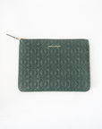 Comme des Garçons - Embossed Leather Pouch, Bottle Green