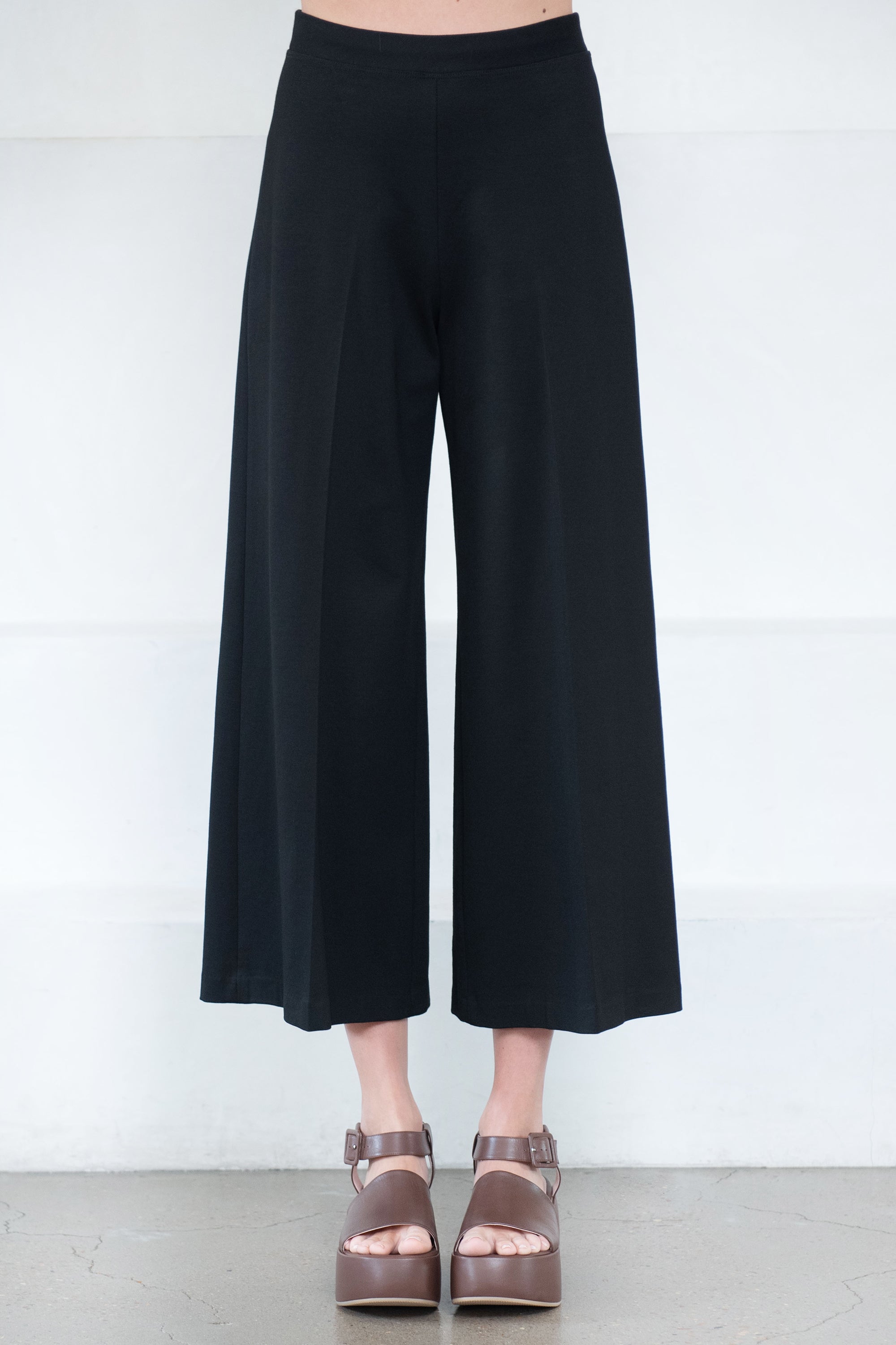 Cropped Straight Pant White - Rosetta Getty | Kick Pleat