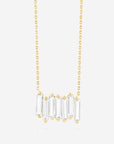 SUZANNE KALAN - BAGUETTE Necklace, white topaz