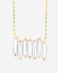 SUZANNE KALAN - BAGUETTE Necklace, white topaz