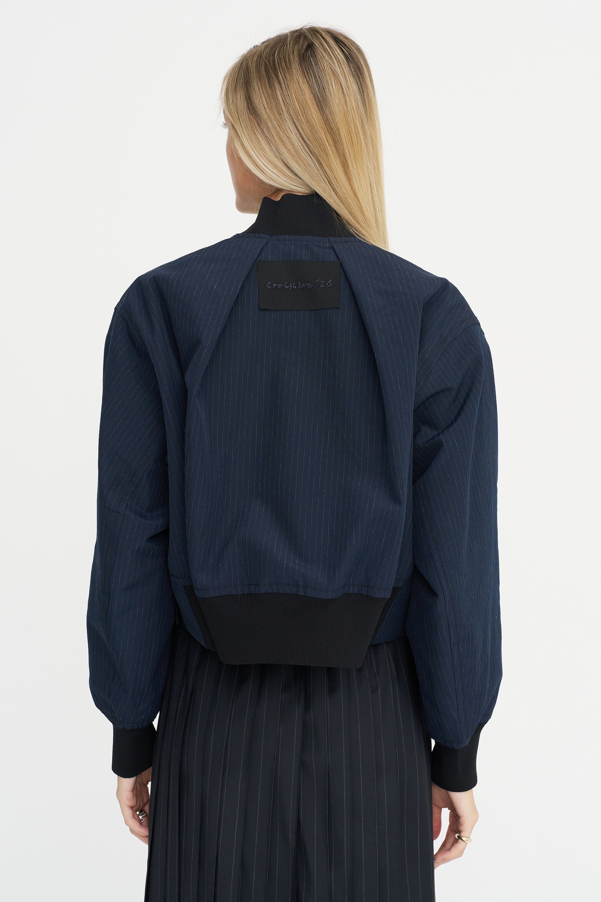 Aviator Coat, Midnight Pinstripe