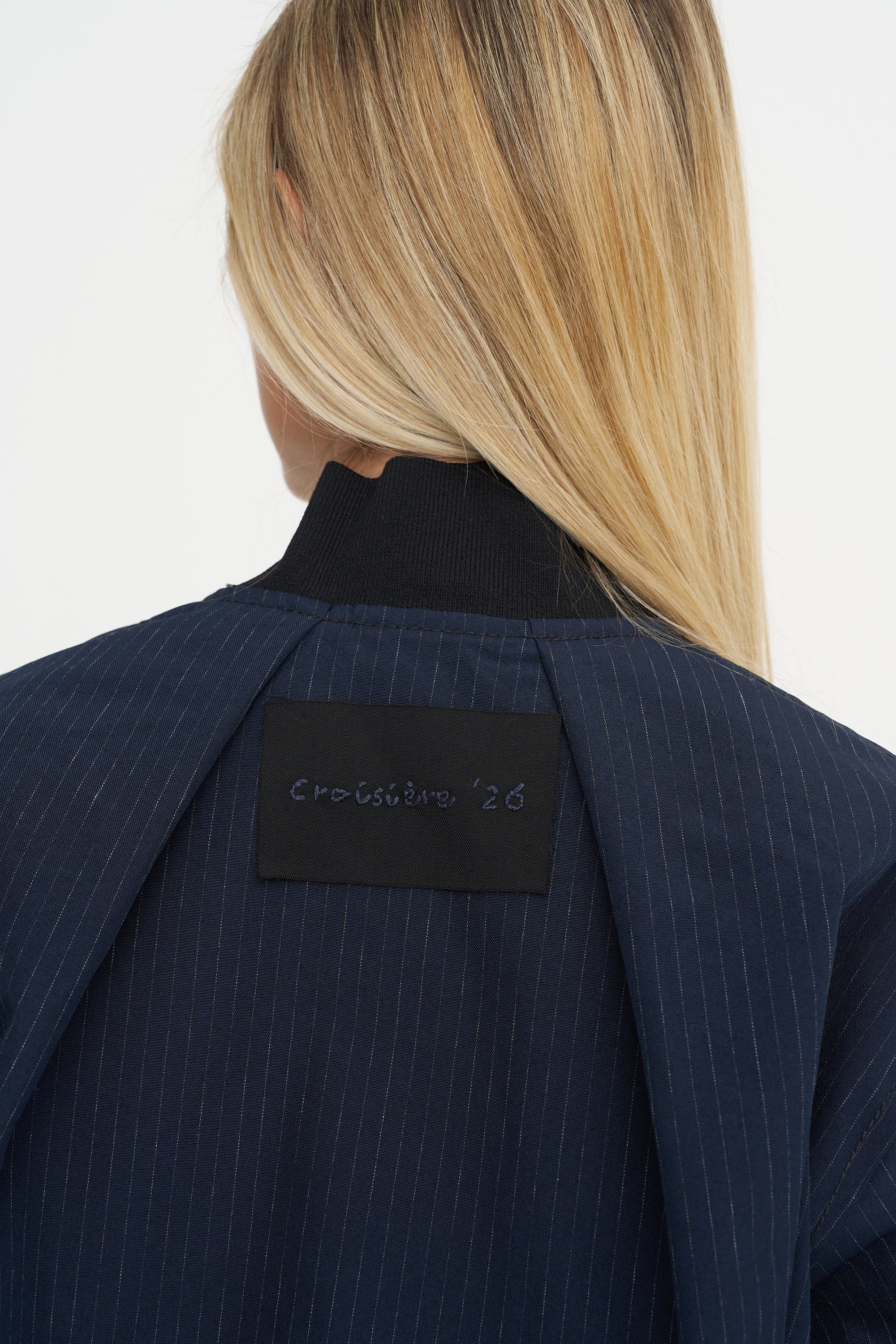 Aviator Coat, Midnight Pinstripe