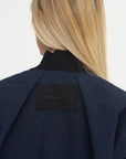 Aviator Coat, Midnight Pinstripe