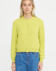 Sea Shell Cashmere Cardigan, Pistache Dopey