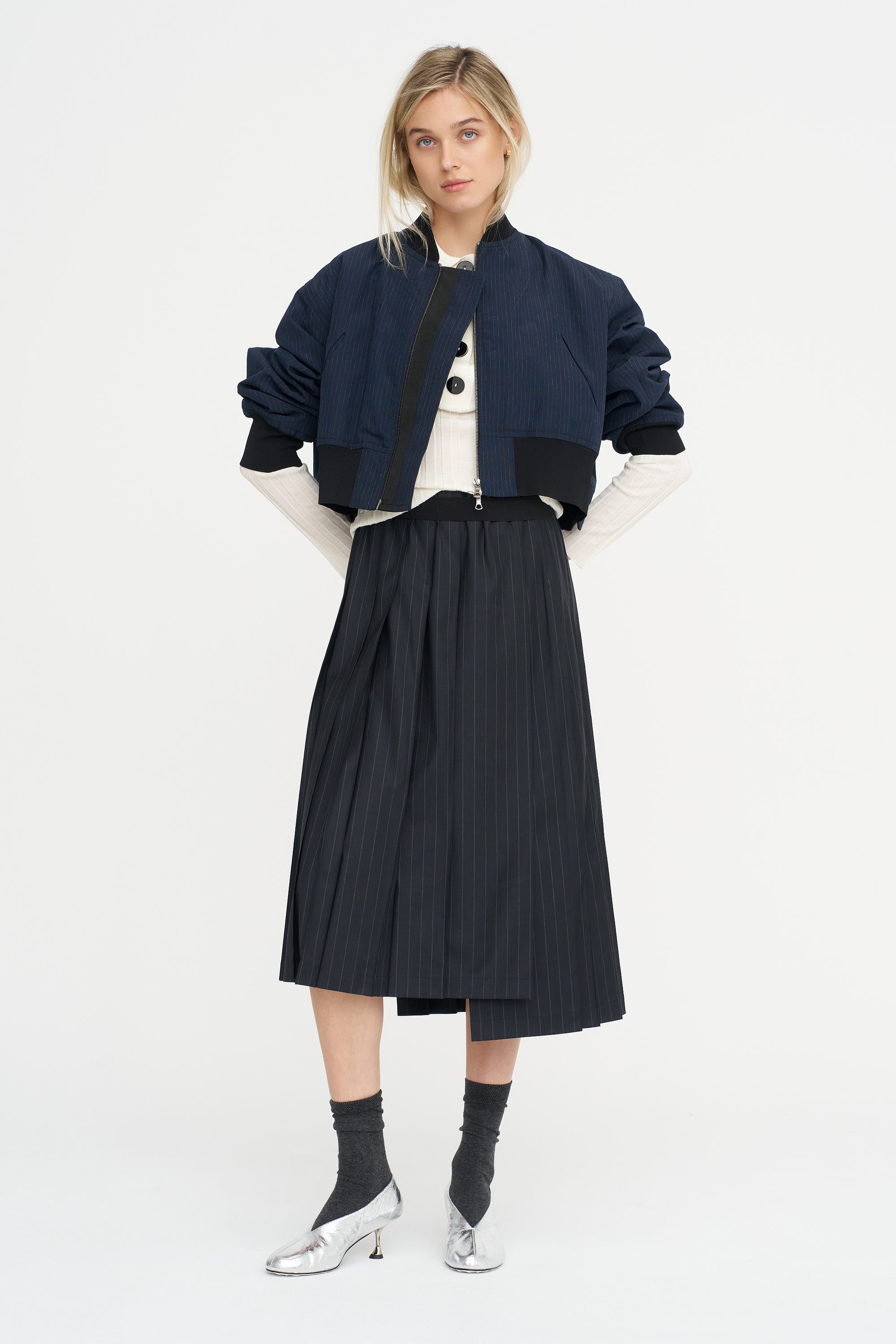 Sugarman Long Sleeve Knit Polo, Off White