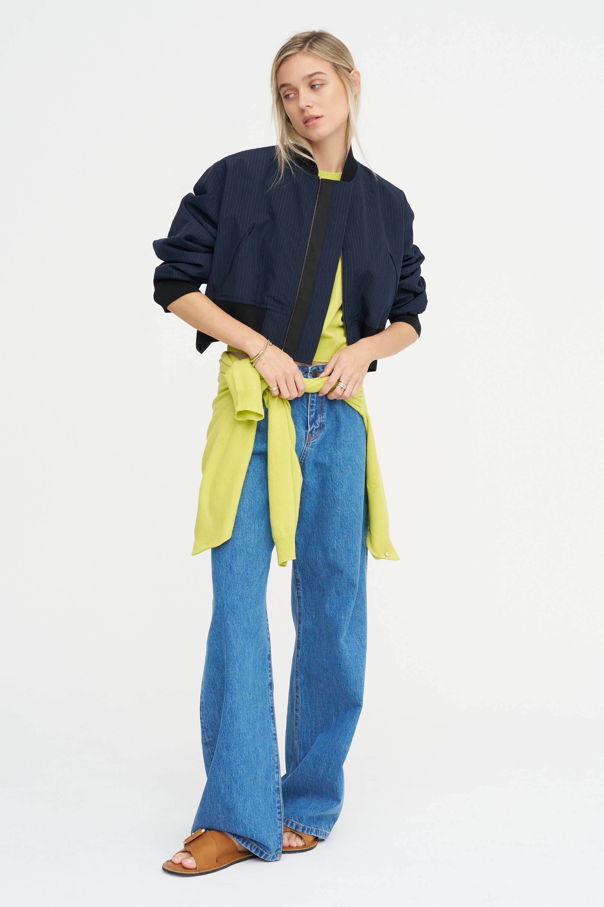 Pearl Cashmere Short Sleeve Crewneck, Pistache Dopey