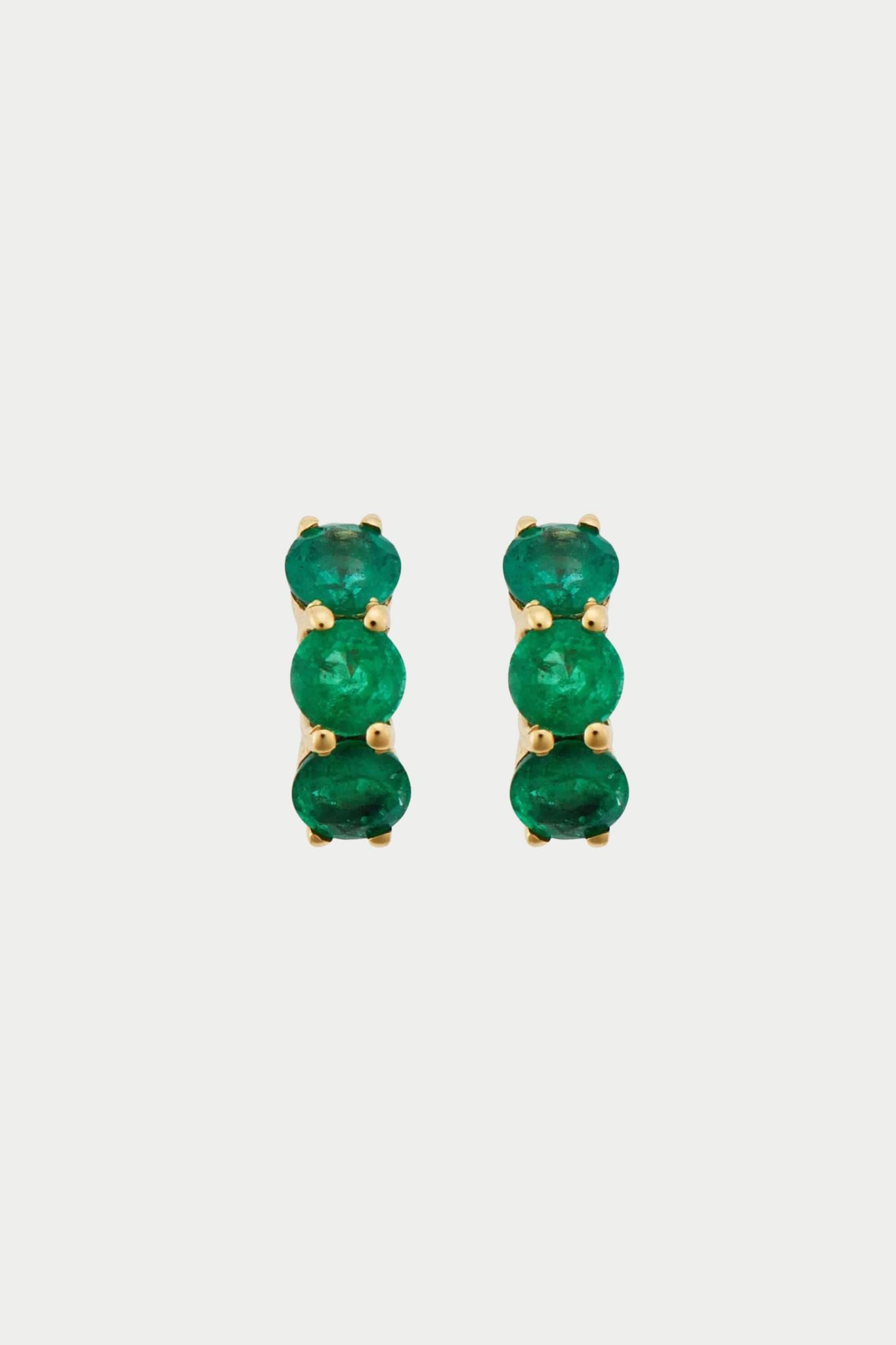 ILEANA MAKRI - Huggie Hoops, Emerald