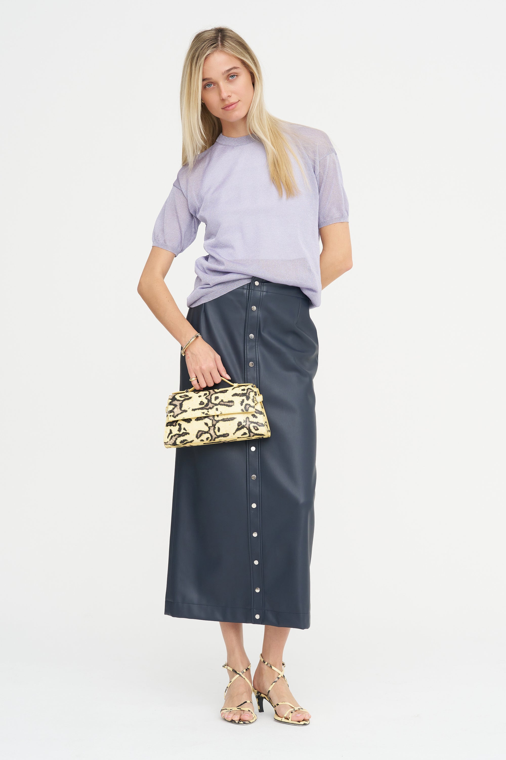 Sheer Knit Top, Lilac