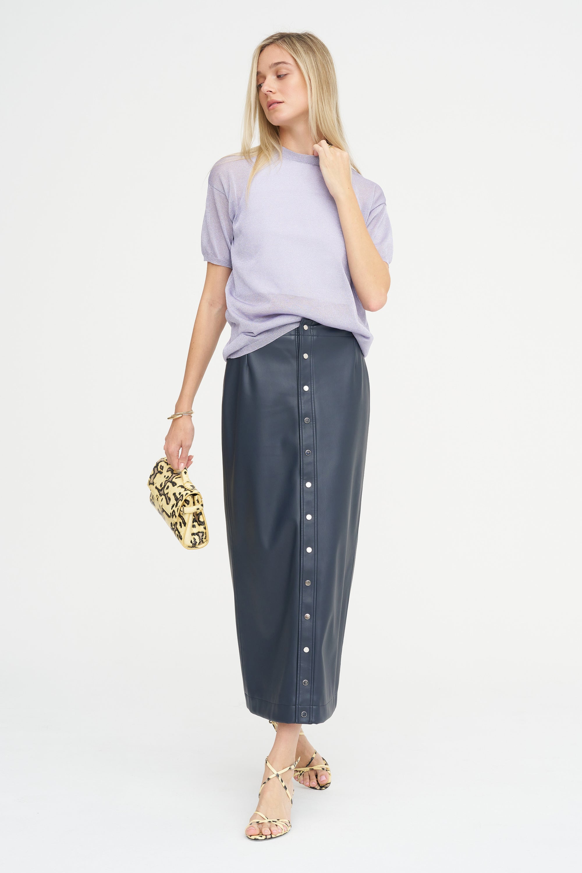 Sheer Knit Top, Lilac