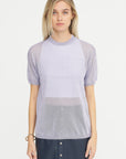 Sheer Knit Top, Lilac