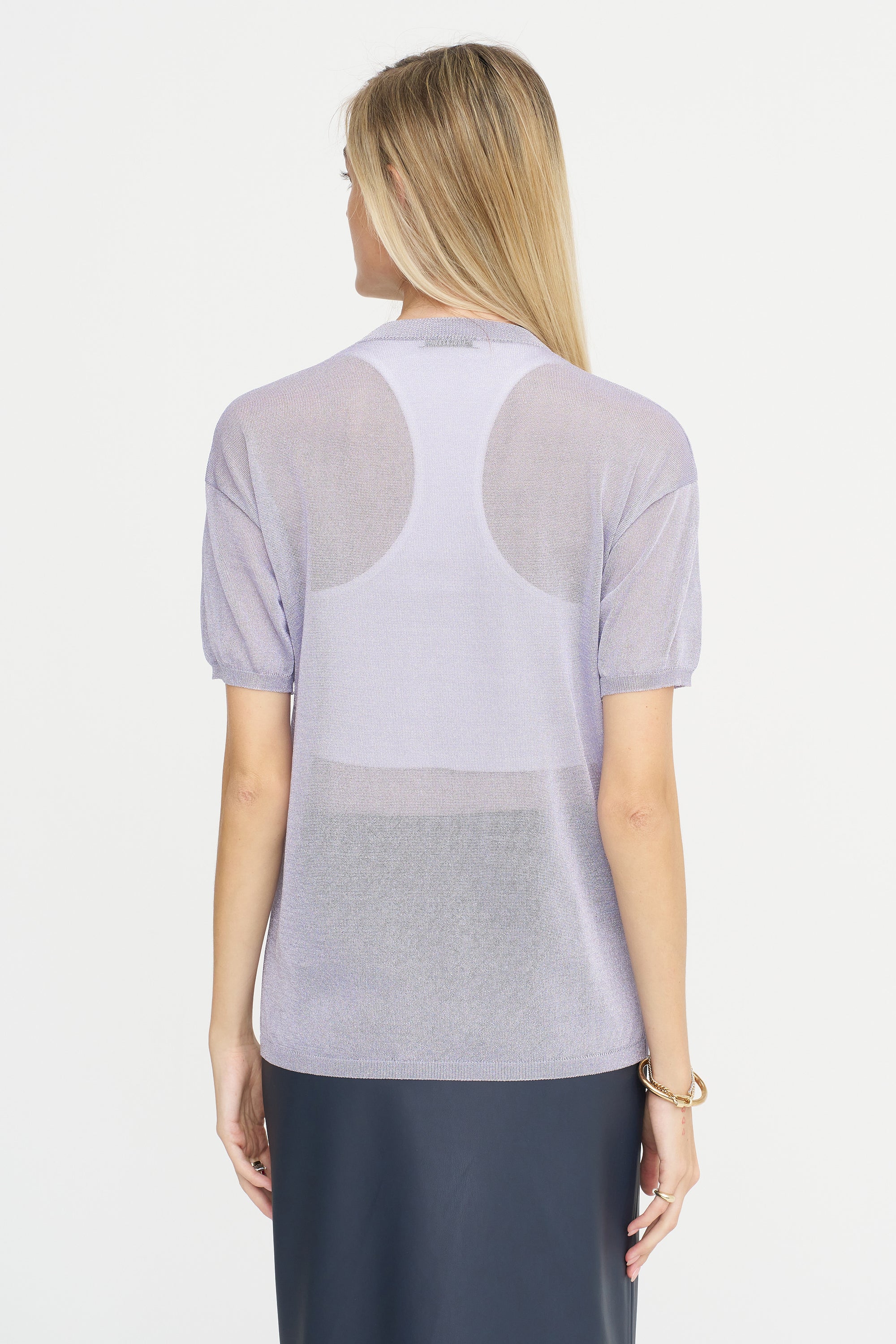 Sheer Knit Top, Lilac