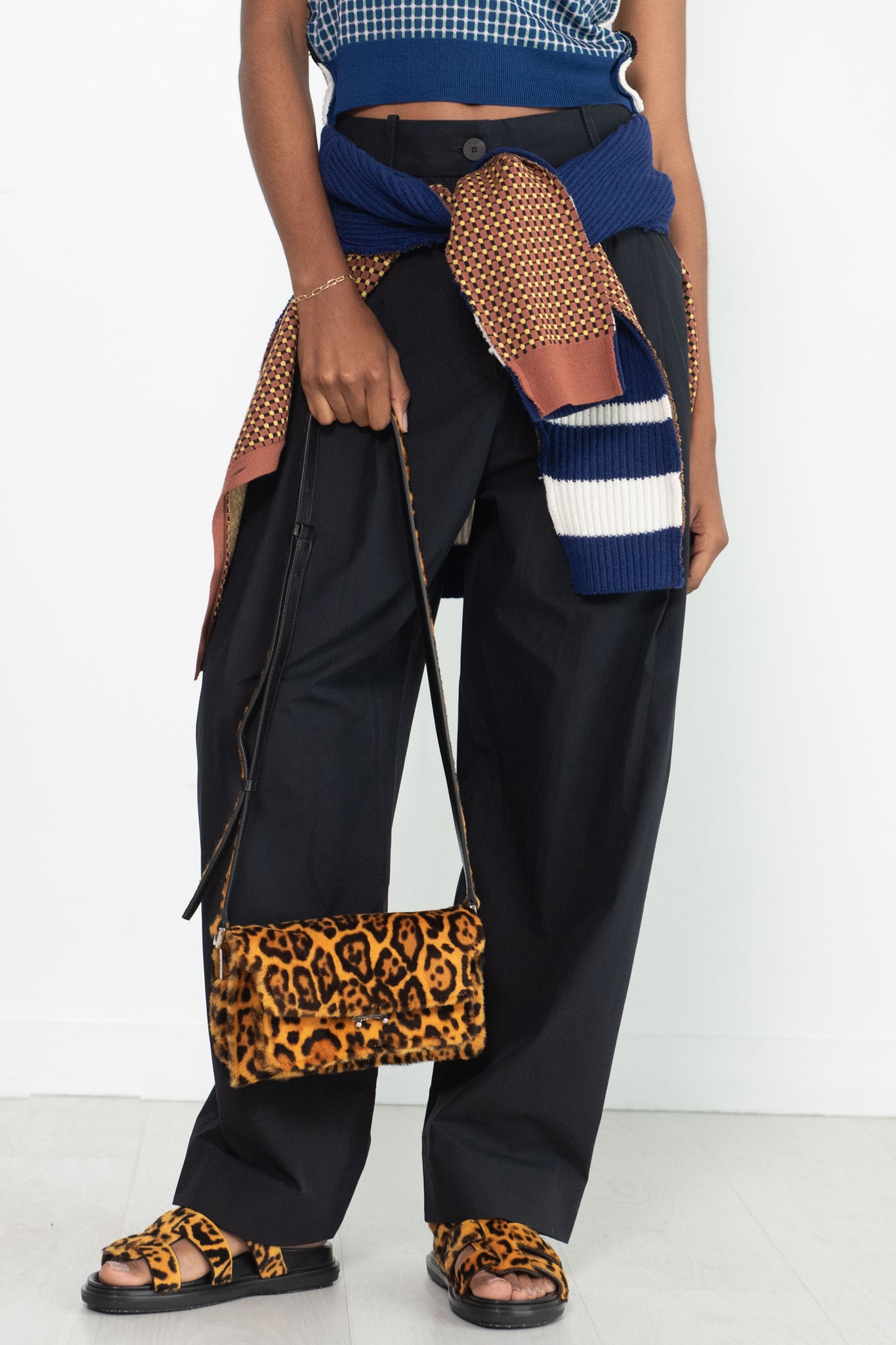 MARNI - Fussbett Gladiator, Leopard