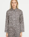 Long Sleeve Cheetah Shirt, Café Noir