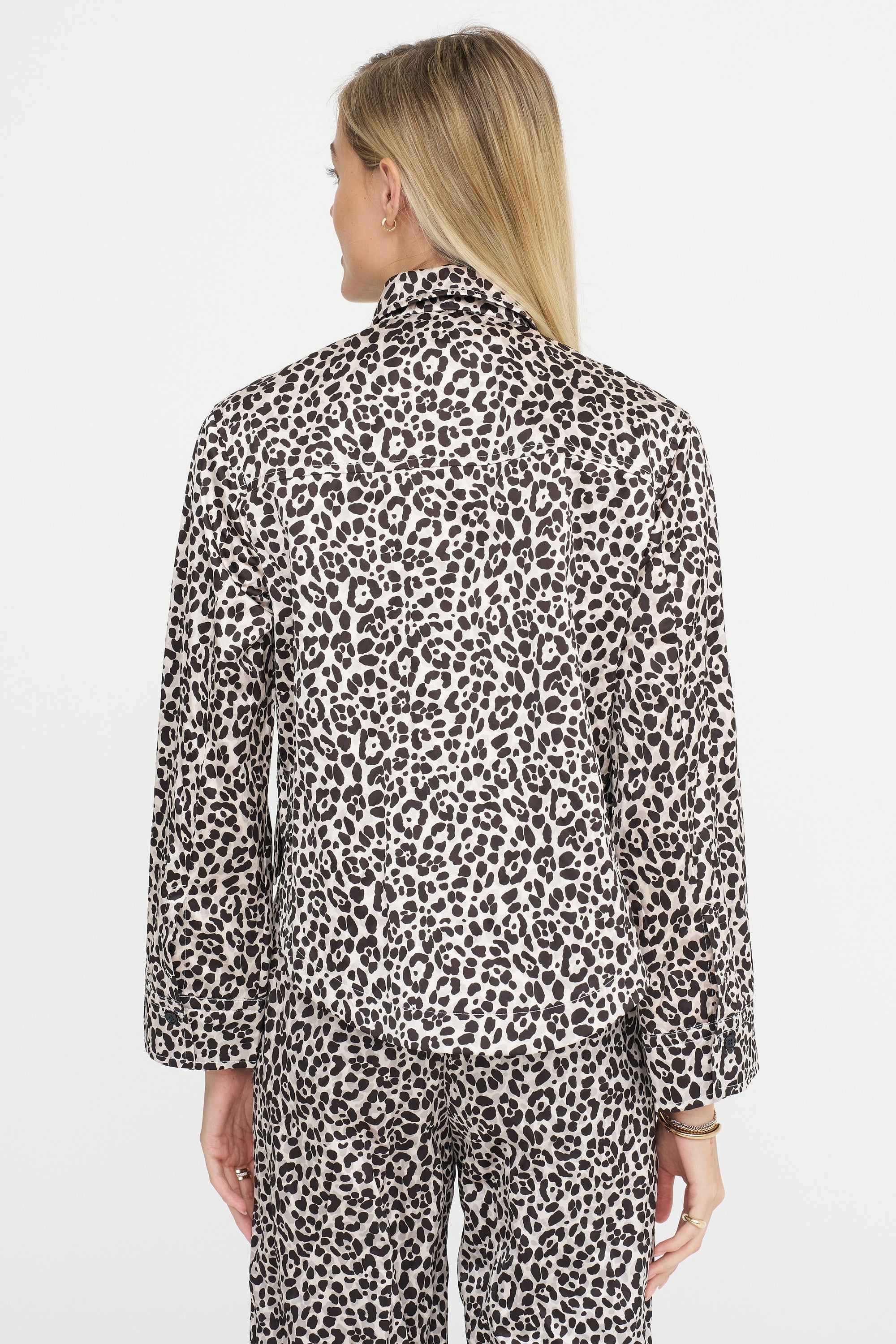 Long Sleeve Cheetah Shirt, Café Noir