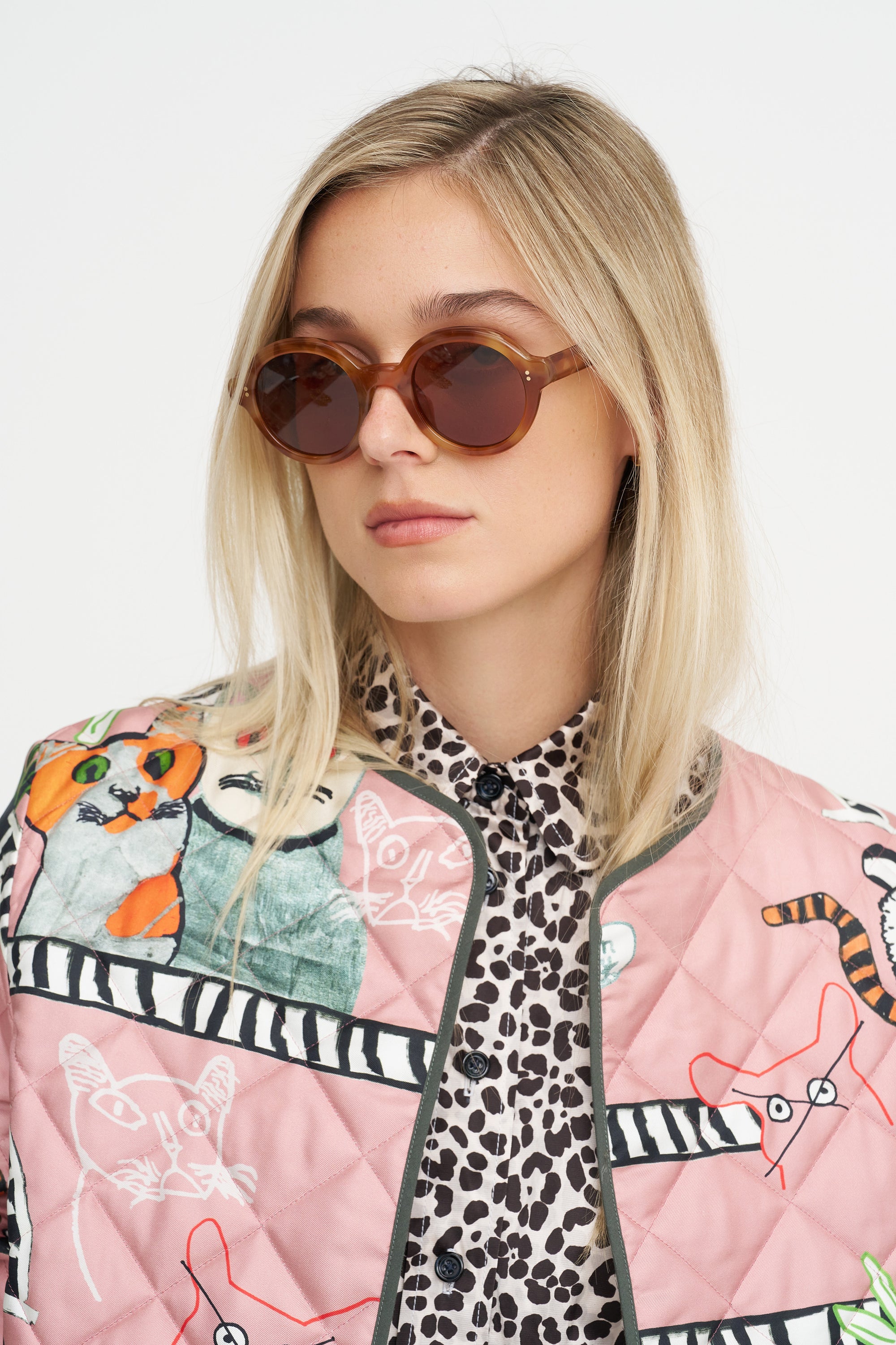 Long Sleeve Cheetah Shirt, Café Noir