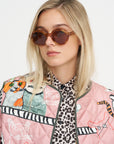 Long Sleeve Cheetah Shirt, Café Noir