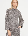 Long Sleeve Cheetah Shirt, Café Noir
